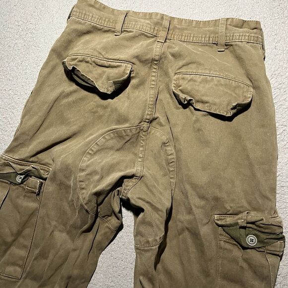 J Galt Pants Womens Medium Cargo Straight Parachute Double Knee Cotton Fatigues - Picture 9 of 10